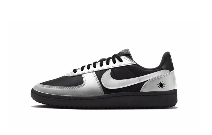Nike Nike Field General '82 Punk Silver Abrasion Resistant Low top Skateboard Shoes Women's Black Silver