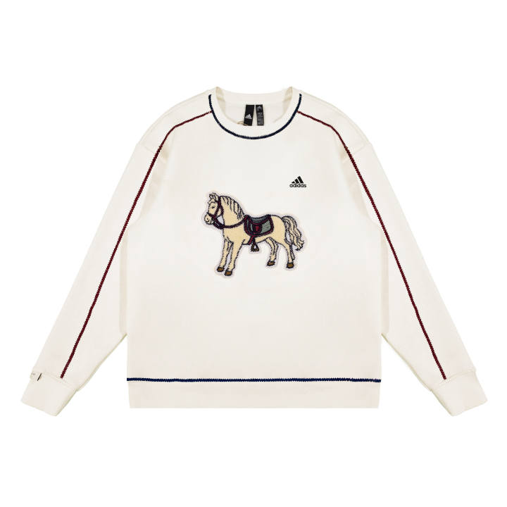 Adidas Adidas Sweatshirts Unisex White Crew Neck Moderate Regular