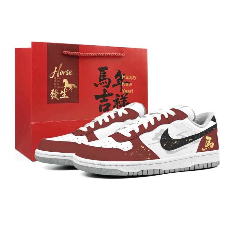 Nike Nike Big Steam Rose, Golden Horse Blessing, Special Shopping Bag Abrasion Resistant Slip Resistant Low top