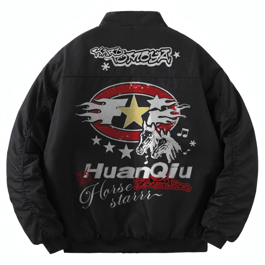 HUANQIU Jackets Unisex Stand Collar Thickened