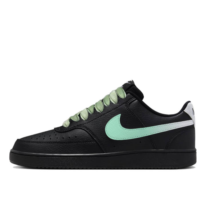 Nike Nike Court Vision 1 Dark Forest Shadow Synthetic Leather Abrasion Resistant Low top Skateboard Shoes Unisex Black