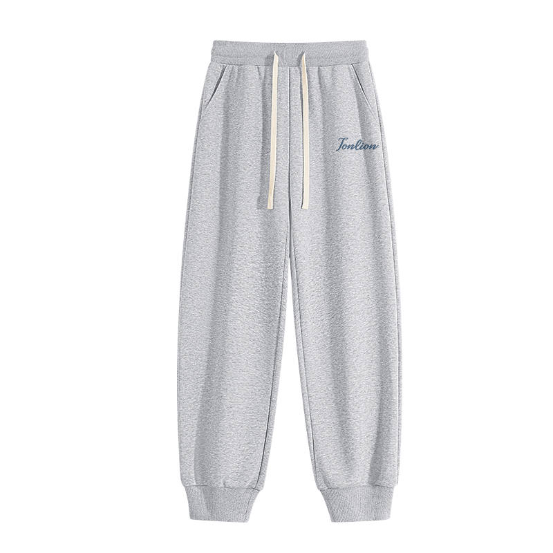 Tonlion Casual Pants Unisex Moderate Cuffed Pants