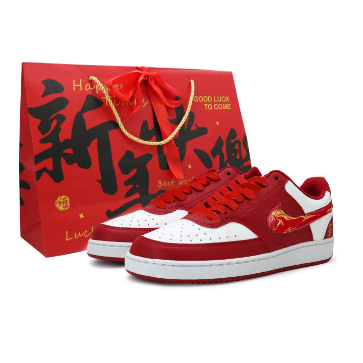Nike Nike Court Vision Galloping Horse Chi Xiang Leather Coverage Abrasion Resistant Coverage Abrasion Resistant Low top