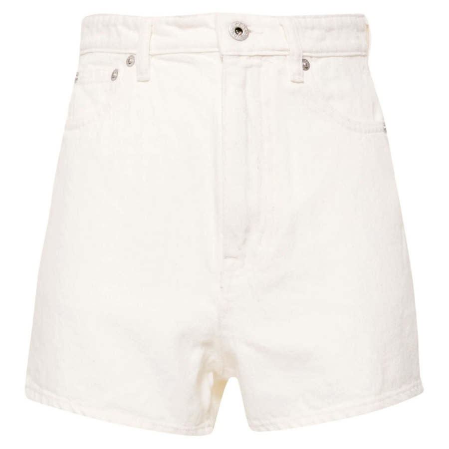 KENZO KENZO Logo Patch Bleached Shorts
