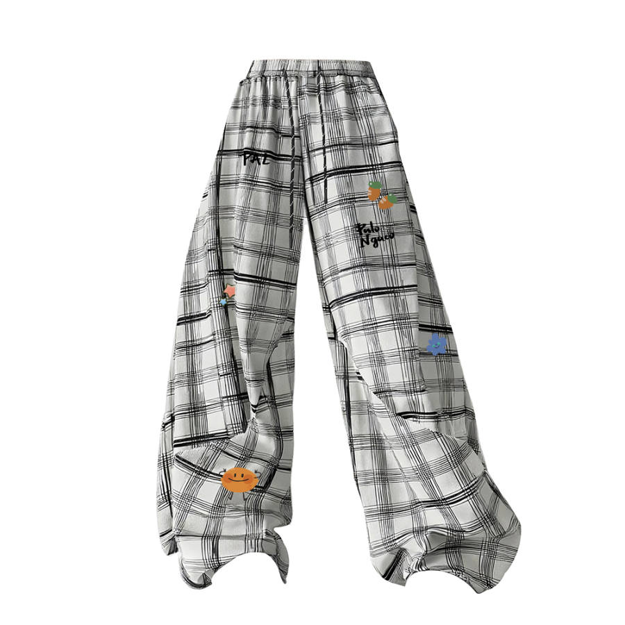 PAL ONGACO Casual Pants Unisex Moderate Wide Leg Pants