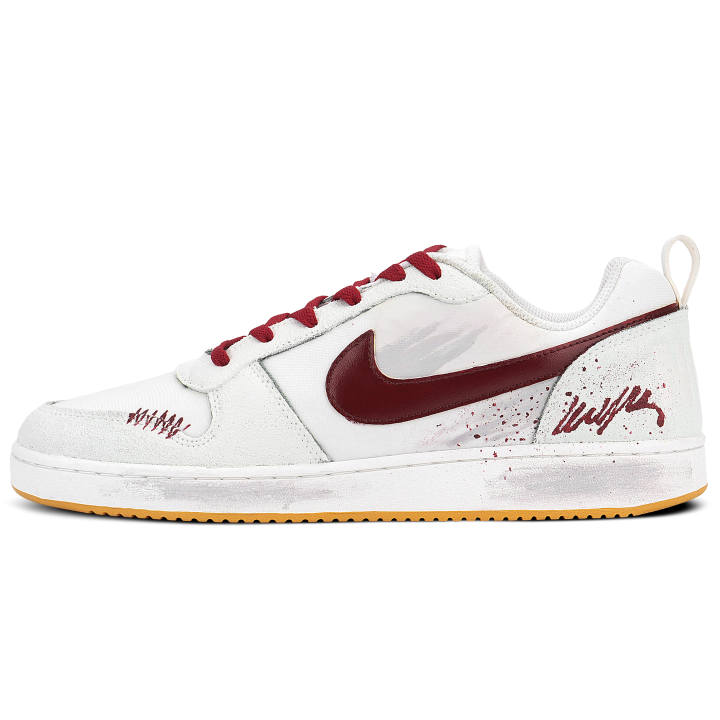 Nike Nike Court Borough Coverage Balance Abrasion Resistant Low top Skateboard Shoes Men's Red White