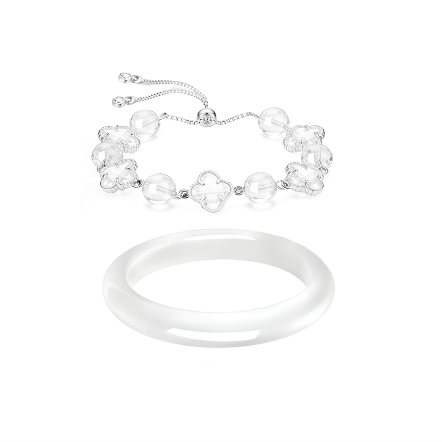 JIANGSUOXINYU Glass Cat's Eye Bangles Women's
