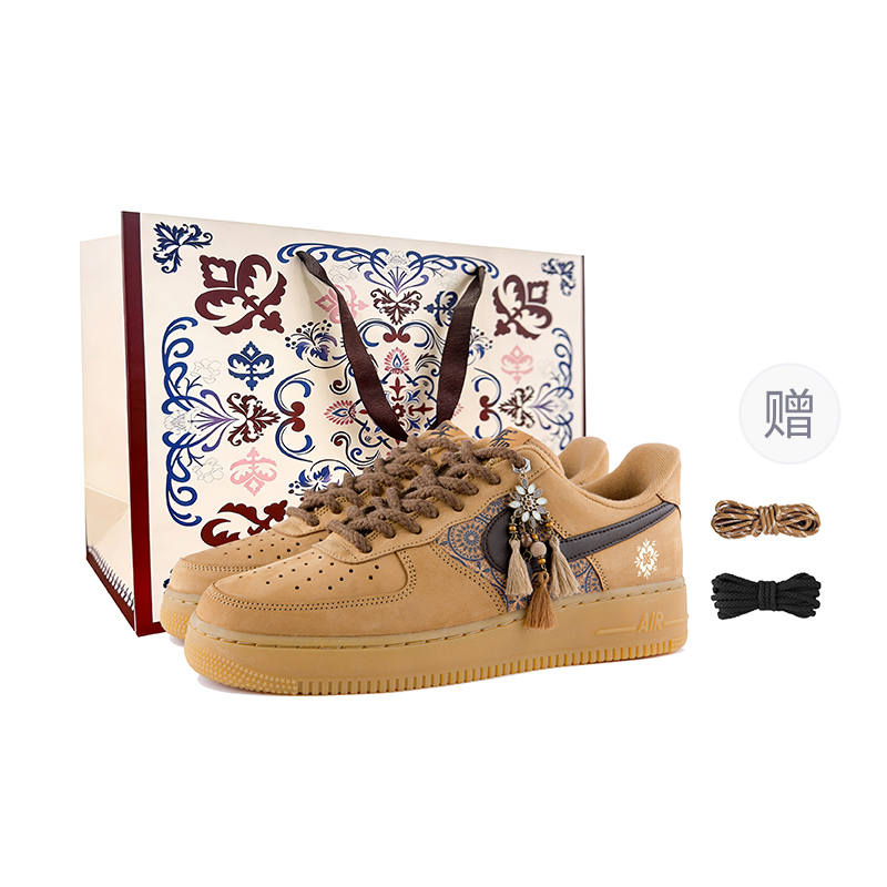 Nike Nike Air Force 1 FOMO Fair Isle Round Motif, Ethnic Style, Bohemian Wear resistant And Lightweight Low top