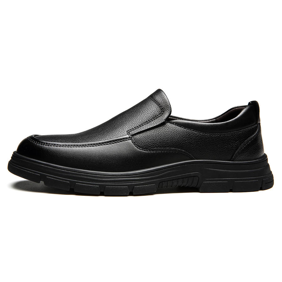 CHINT CHINT Cow Split Leather Casual Leather Shoes Men's Black