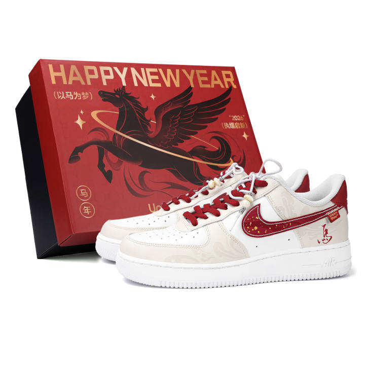 Nike Nike Air Force 1 Prosperity Tianchi Leather Slip Resistant Cushioning Abrasion Resistant