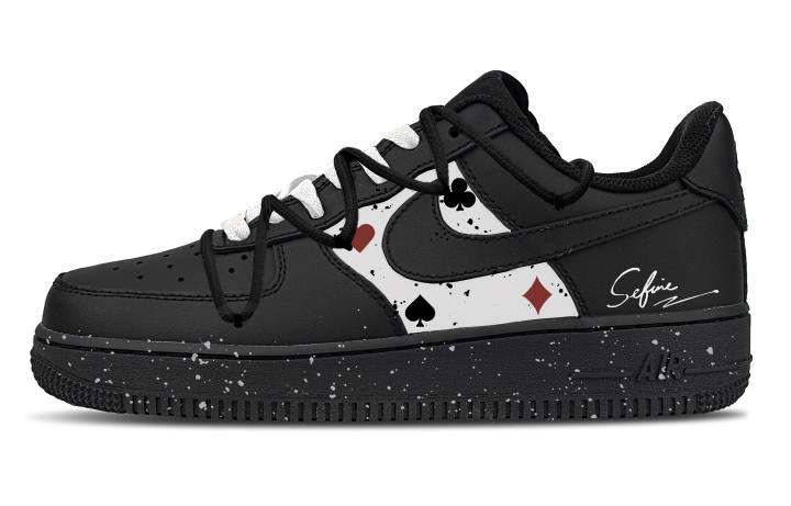 Nike Nike Air Force 1 Killer Of Spades Leather Abrasion Resistant Slip Resistant Abrasion Resistant Slip Resistant Low top