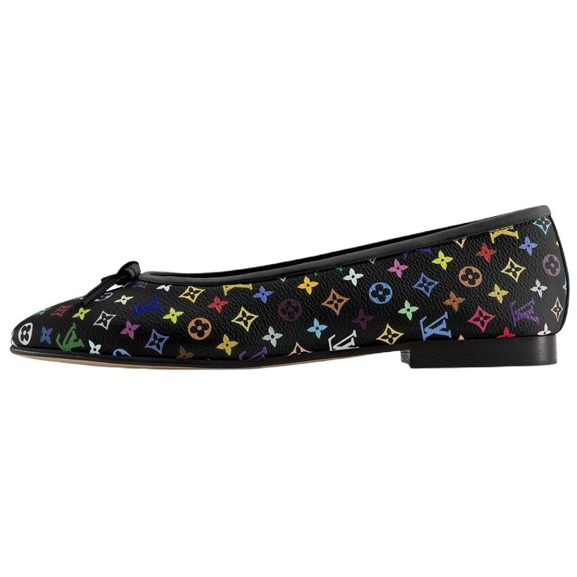 LOUIS VUITTON Takashi Murakami Collaboration Darling Leather Casual Shoes Women's Black