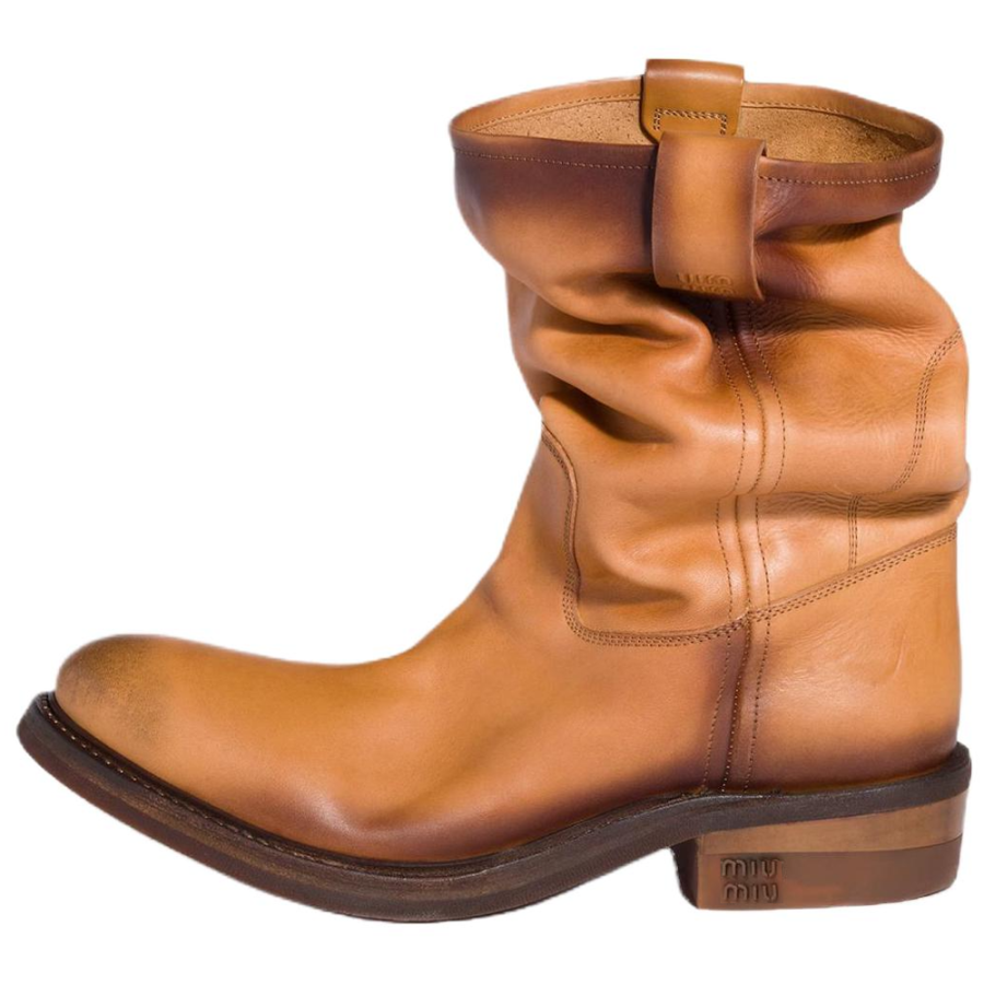 MIU MIU Ankle Boots 4.5cm Women's Light Umber