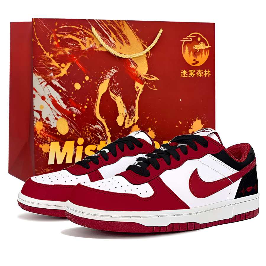 Nike Nike Big Mist, Dawn, Horse Year Exclusive Shopping Bag Low top Skateboard Shoes Men's Chicago Red