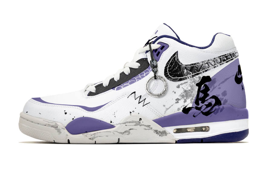 Nike Nike Flight Legacy Purple Horse Announces Spring Abrasion Resistant Abrasion Resistant Mid top Vintage Basketball Shoes