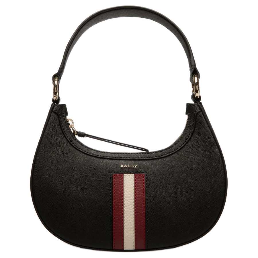 BALLY Cow Leather Shoulder Bag Women's Black