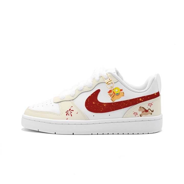 Nike Nike Court Borough Blessing Horse Steps Into Spring, Bug 2 Made Leather Slip Resistant Cushioning Abrasion Resistant