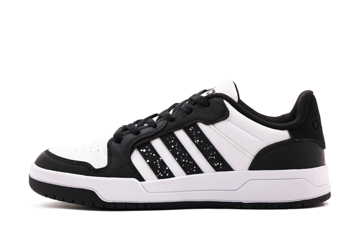 Adidas Adidas ENTRAP Leather Coverage Abrasion Resistant Low top Skateboard Shoes Unisex Black White