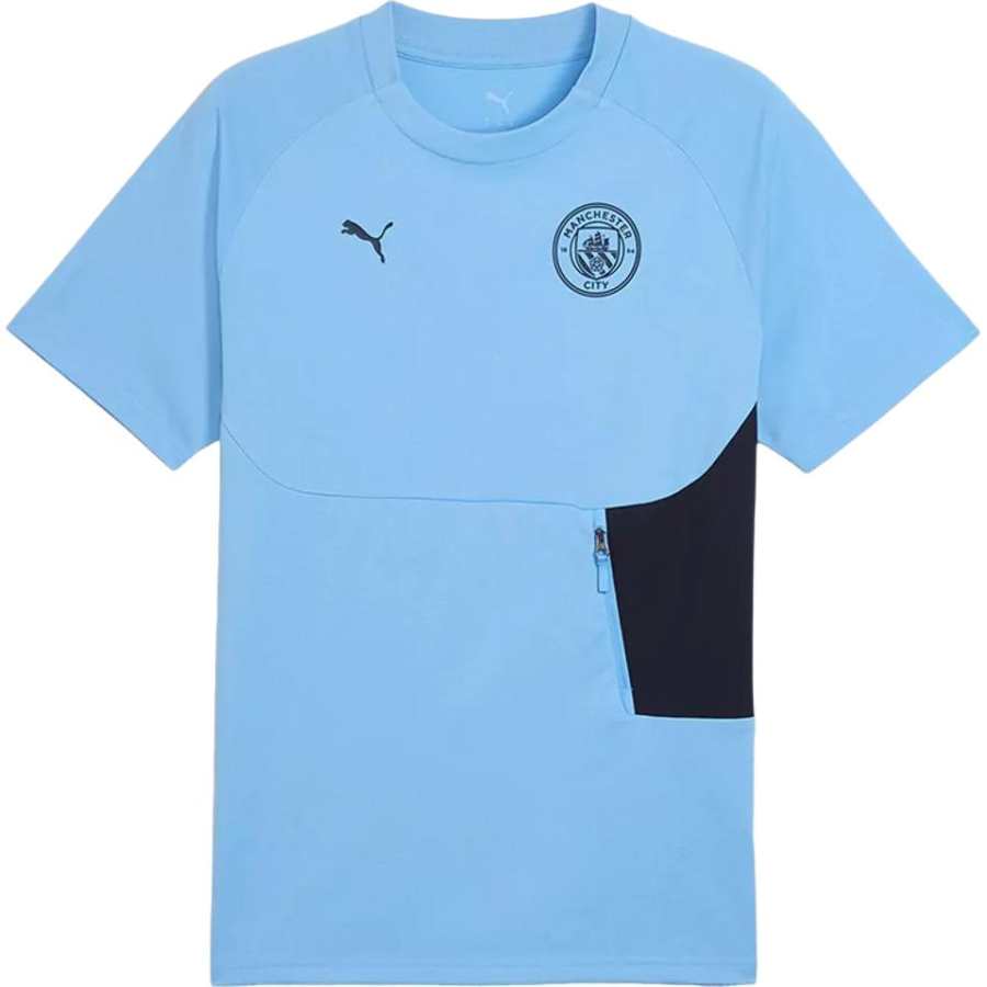PUMA PUMA T Shirts Men's Blue Crew Neck