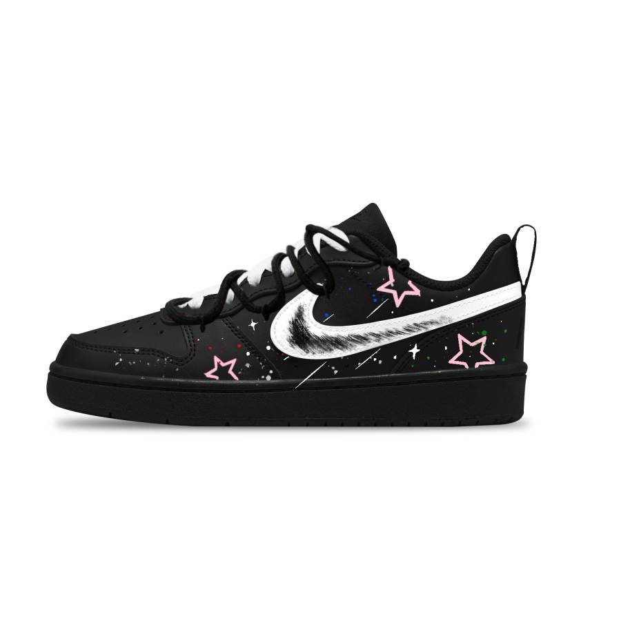 Nike Nike Court Borough Leather Abrasion Resistant Breathable Low top Kids' Skateboarding Shoes Unisex