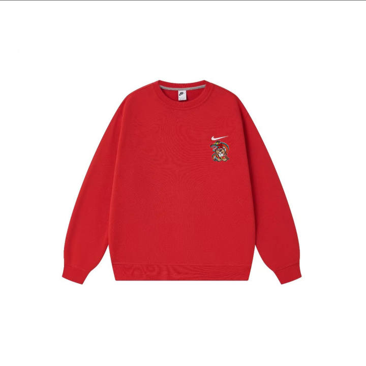 Nike Nike Sweatshirts Unisex Dark Red Crew Neck Thickened Regular
