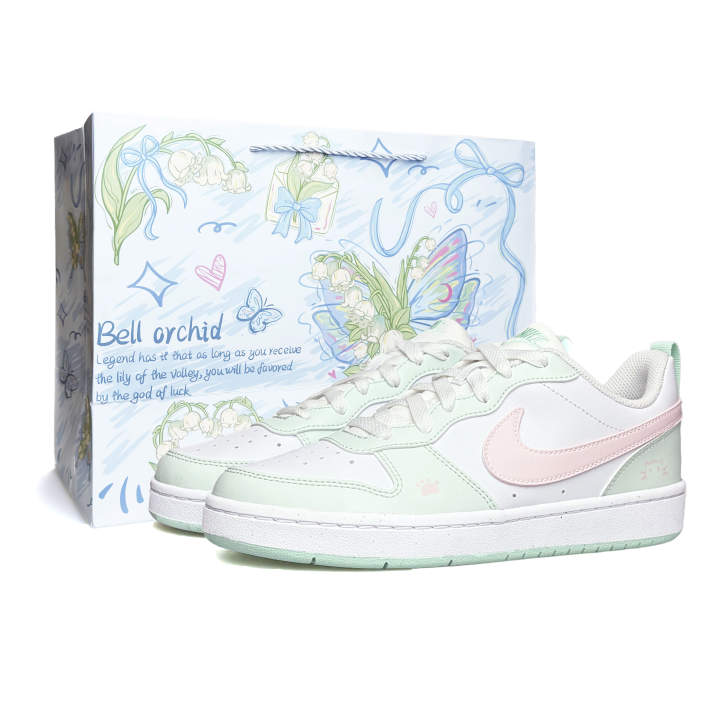 Nike Nike Court Borough Soft Peach Leather Low top Skateboard Shoes