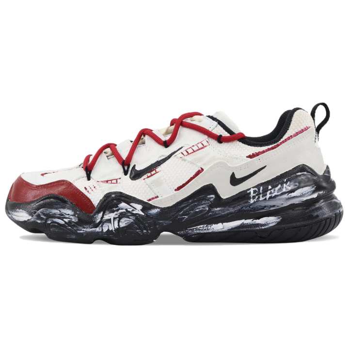 Nike Nike Tech Hera Old Year Red Suede, Textile Cushioning, Wear Resistant Low top Casual Shoes Unisex Beige Red
