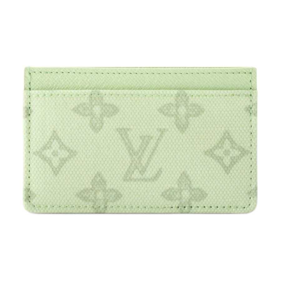 LOUIS VUITTON Coated Canvas Card Holder Card Holder Small Women's Green