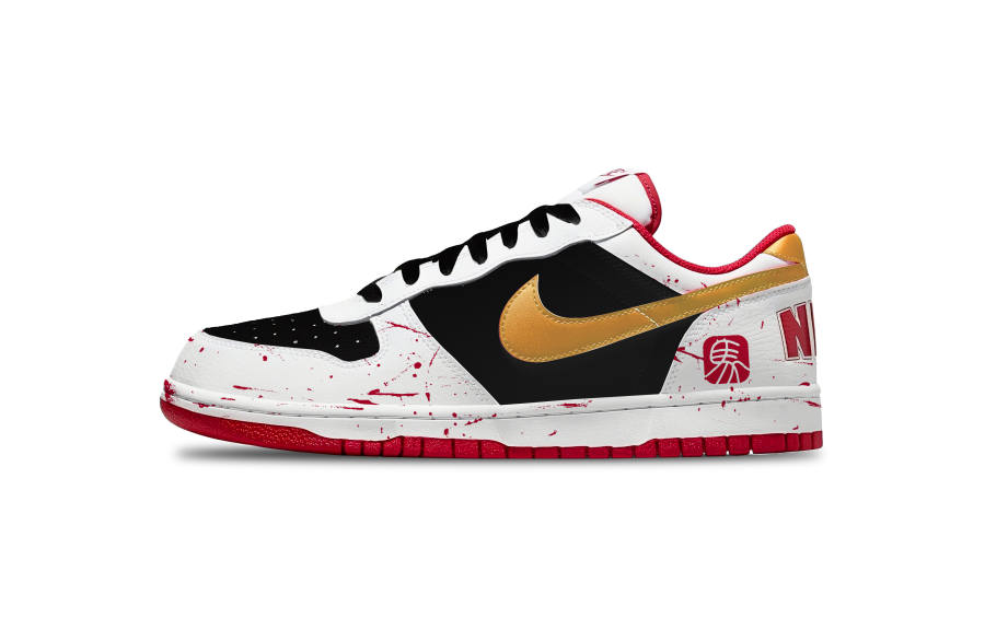 Nike Nike Big Golden Dynasty Horse 3.0 Low top Skateboard Shoes Men's Black Gold