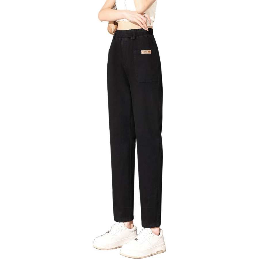 Tonlion Jeans Women's Black Moderate Harem Pants