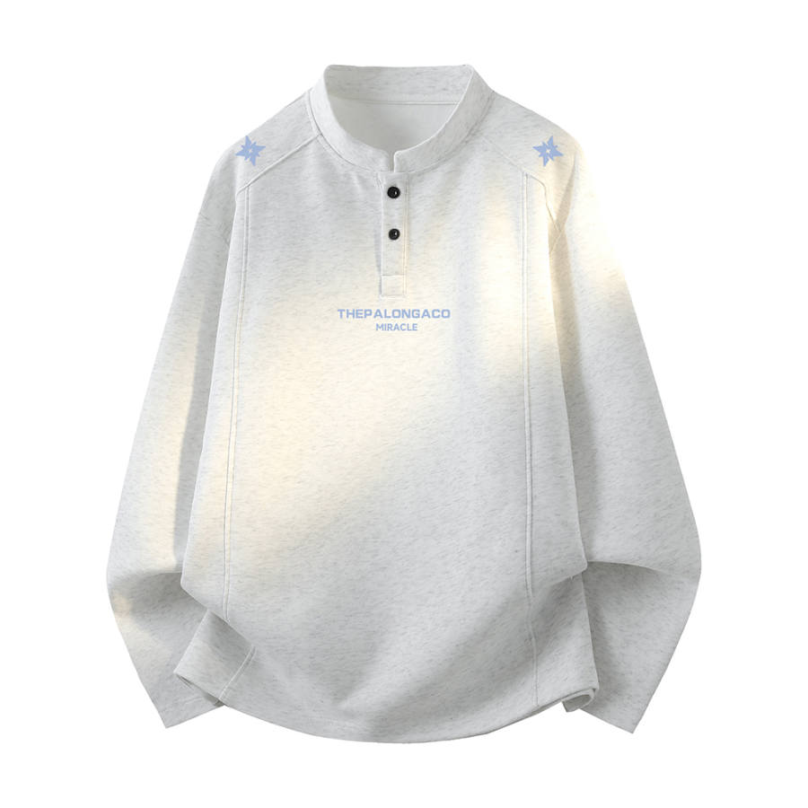 PAL ONGACO T Shirts Unisex Henry Collar Moderate Straight Fit