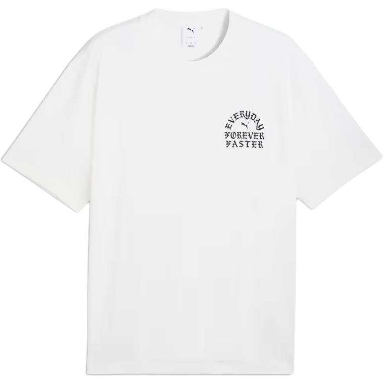 PUMA T Shirts Men's White Crew Neck