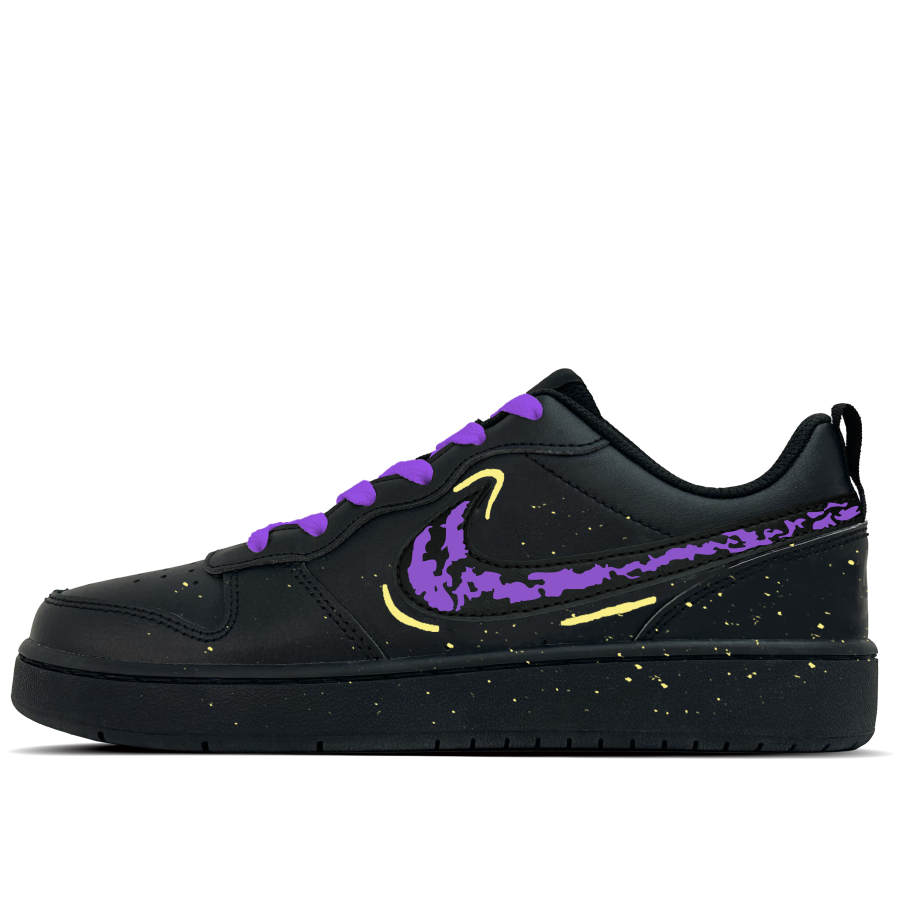 Nike Nike Court Borough Trendy Purple Leather Abrasion Resistant Slip Resistant Abrasion Resistant Slip Resistant Low top
