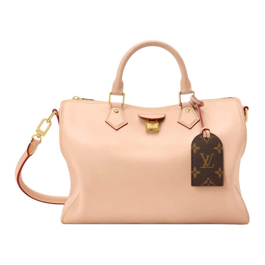 LOUIS VUITTON SPEEDY SOFT Cow Leather Shoulder Bag, Crossbody Bag, Handbag Women's Beige
