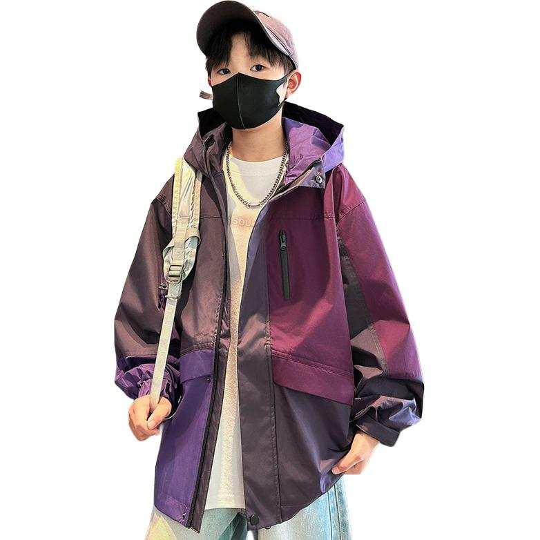 Lanza Casual Jacket Spring Fall Purple Teenagers