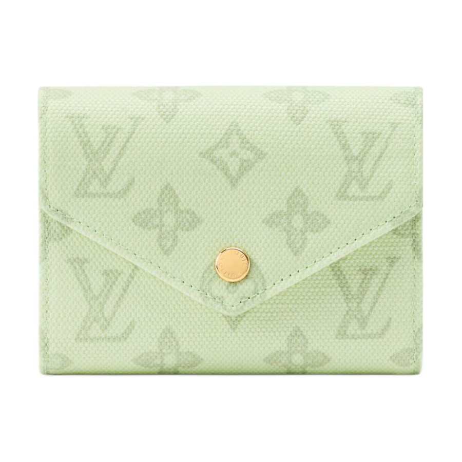LOUIS VUITTON Victorine Coated Canvas Wallet Women's Green