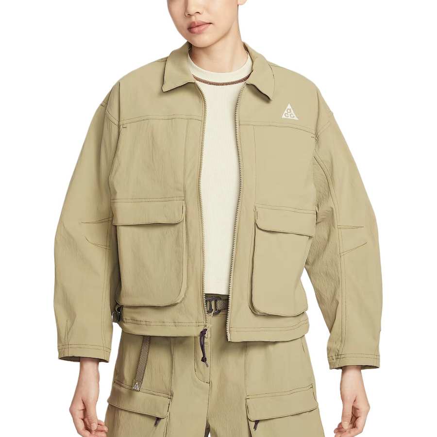 Nike Nike ACG Jackets Women's Olive Green/Anti Aircraft Gun Olive Green/Black/Mountain White Lapel Moderate Other