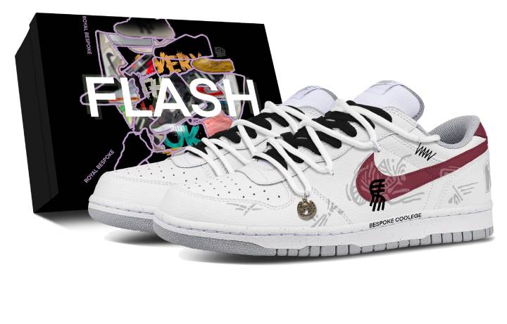 Nike Nike Big White Flame, Box Included Leather Abrasion Resistant Abrasion Resistant Low top Skateboard Shoes Men's