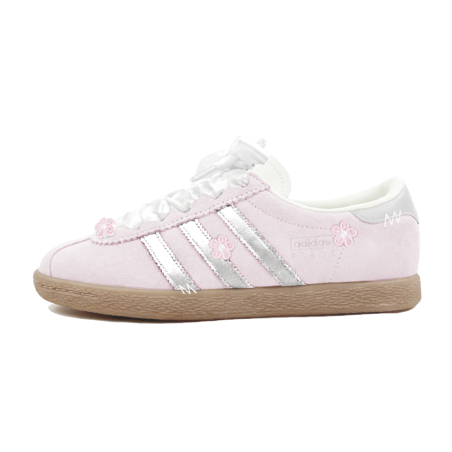 Adidas Neo Pink Mist Small Flower Suede Low top Skateboard Shoes Unisex Pink