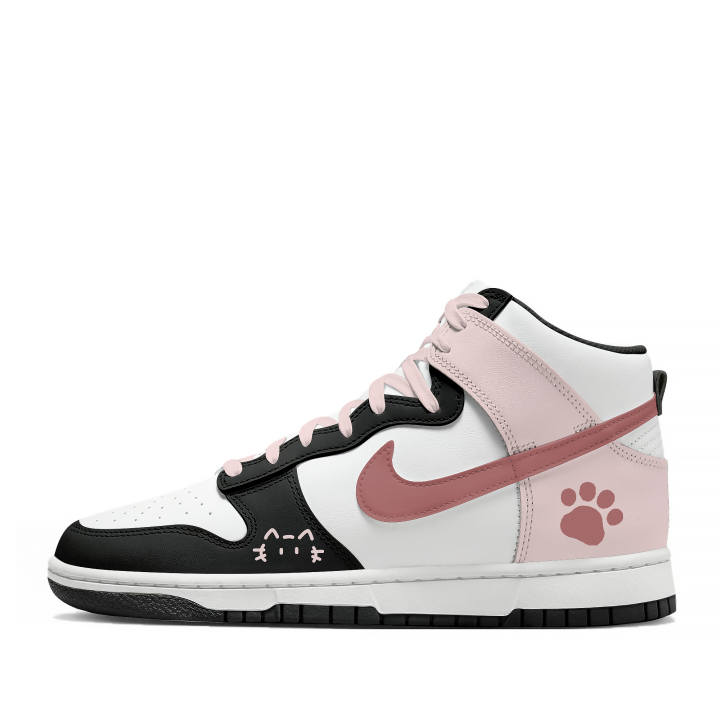 Nike Nike Dunk Thermal Cushioning Abrasion Resistant High top Skateboard Shoes Women's Black Pink