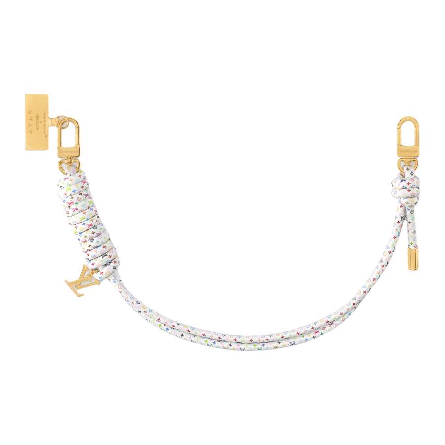 LOUIS VUITTON Takashi Murakami Collaboration Leather Bag Charm Bag Merch Unisex White