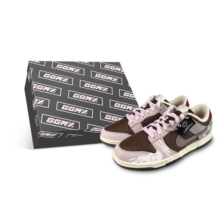 Nike Nike Dunk Abrasion Resistant Breathable Abrasion Resistant Breathable Low top Skateboard Shoes Unisex Purple Brown