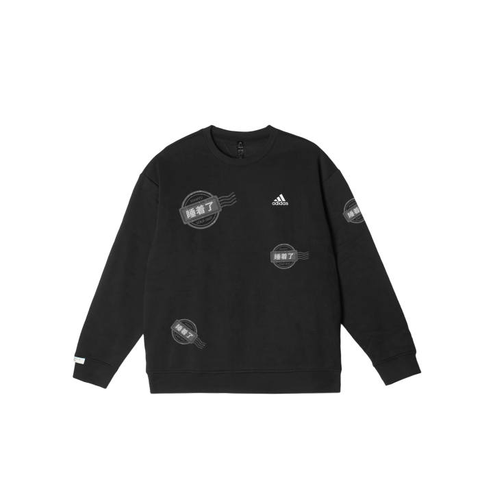 Adidas Adidas LABEL Sweatshirts Unisex Black Crew Neck Moderate Regular