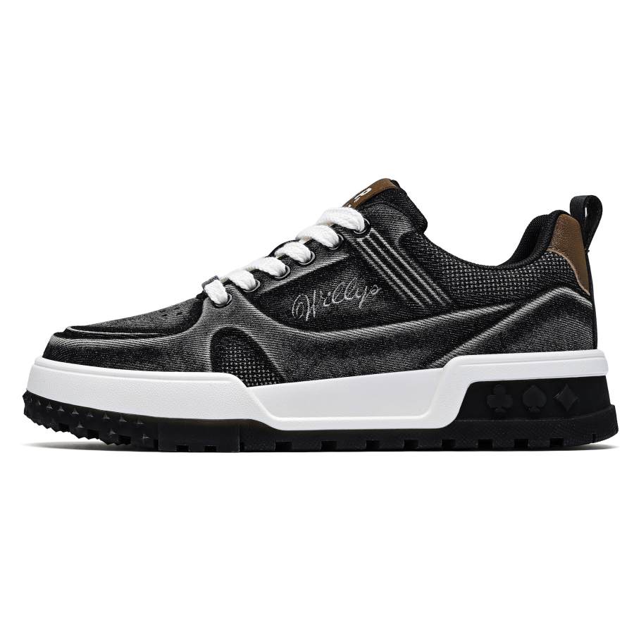 JEEP SPIRIT Cushioning Height Increasing Breathable Lightweight Abrasion Resistant Low top Skateboard Shoes Men's