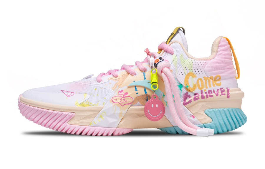 Anta Iridescent Sweet Island Cushioning Slip Resistant Abrasion Resistant Anti Rollover Low top Basketball Shoes Men's
