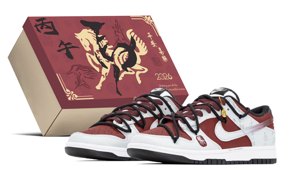 Nike Nike Dunk CNY Box, Welcome Spring Festival, Auspicious Horse Year Abrasion Resistant Abrasion Resistant Low top