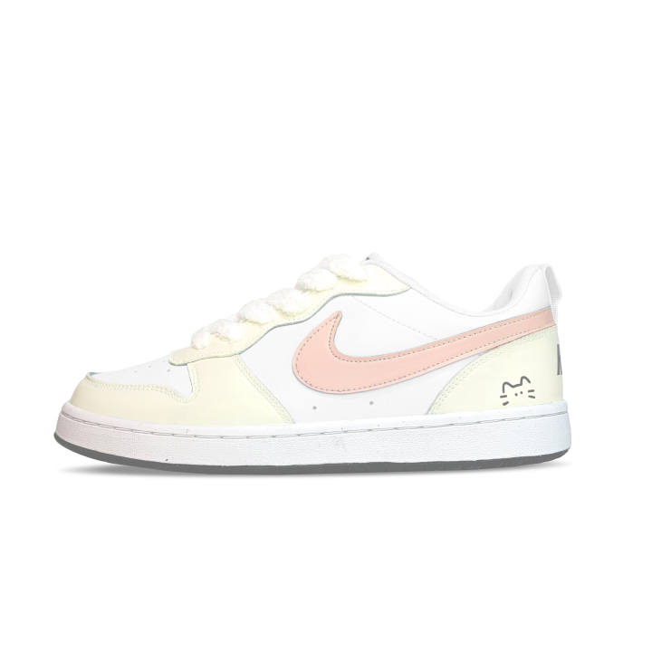 Nike Nike Court Borough Soft And Cute Cake Synthetic Leather Breathable And Slip Resistant Breathable And Slip Resistant