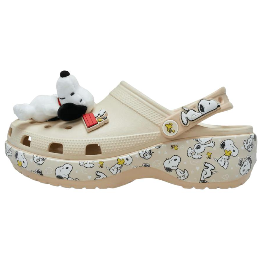 Crocs Crocs x PEANUTS Classic Platform Clog Clogs Women's Beige