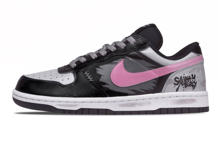Nike Nike Big Pink Blade Gray Tone Leather Chinese Style Cushioning Low top Skateboard Shoes Men's Gray