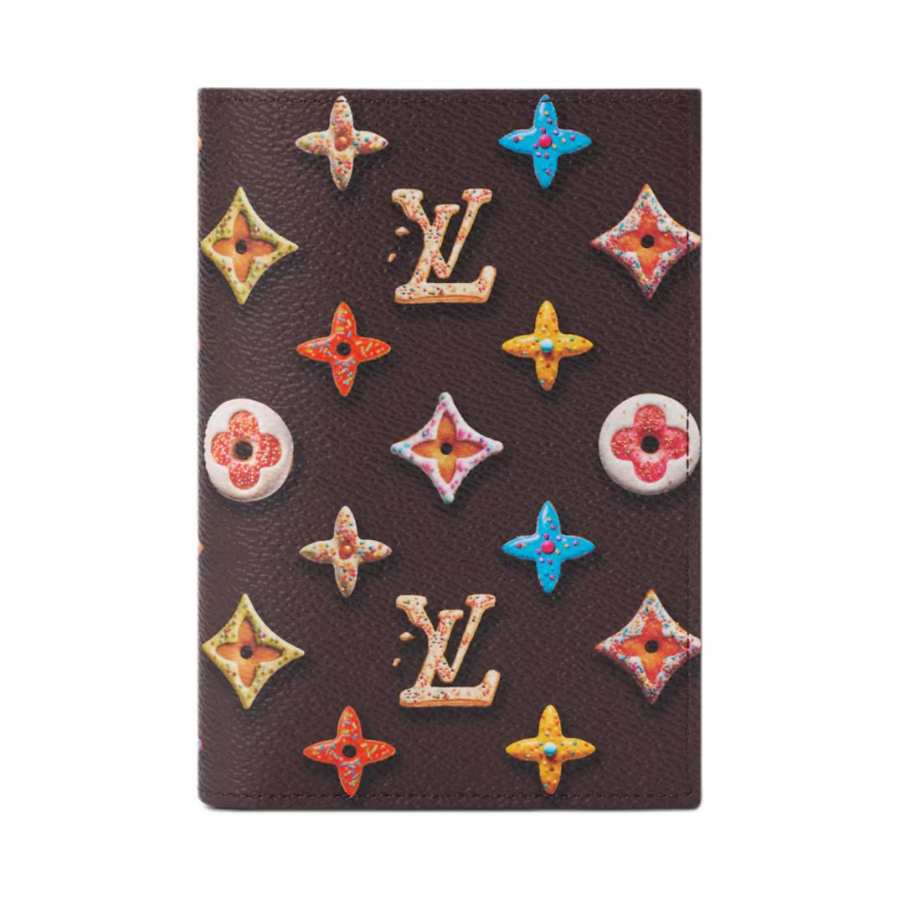 LOUIS VUITTON Monogram Donuts Coated Canvas Passport Holder Unisex Chocolate